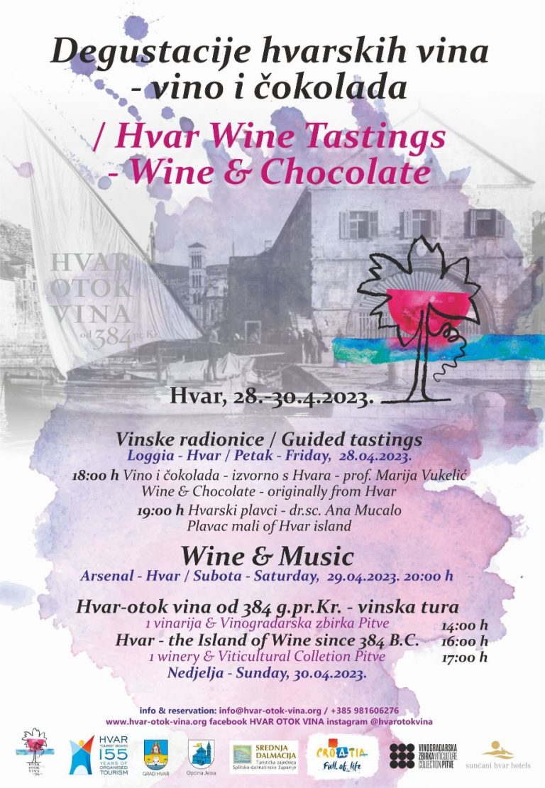 Dođite na “Degustacije hvarskih vina” ovaj vikend u Hvar (28.04.-30.04.)